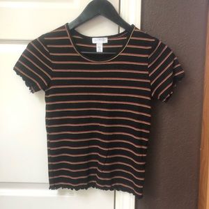 Full Tilt Lettuce Edge striped shirt